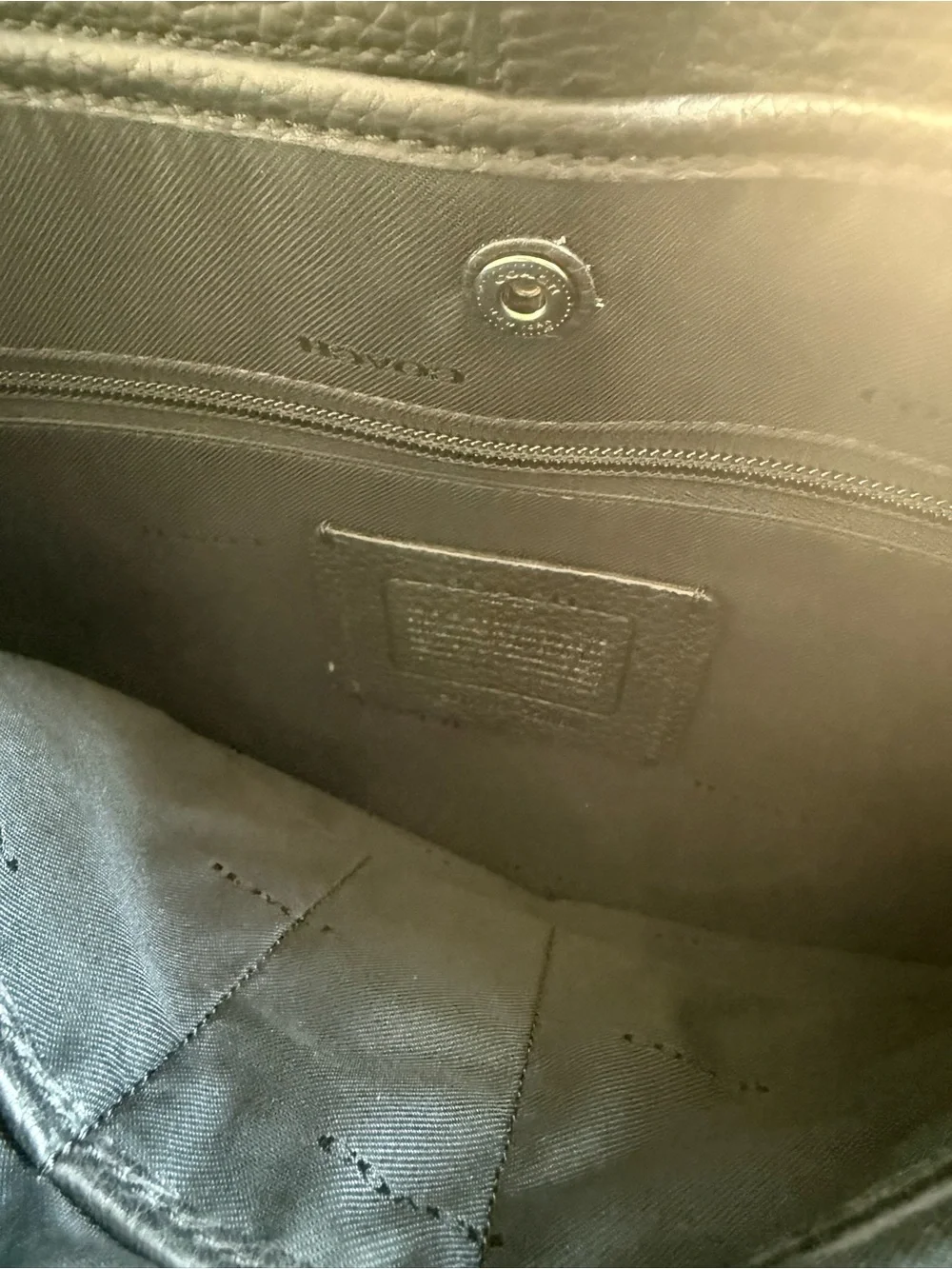 Coach Black Pebbled Leather Messenger